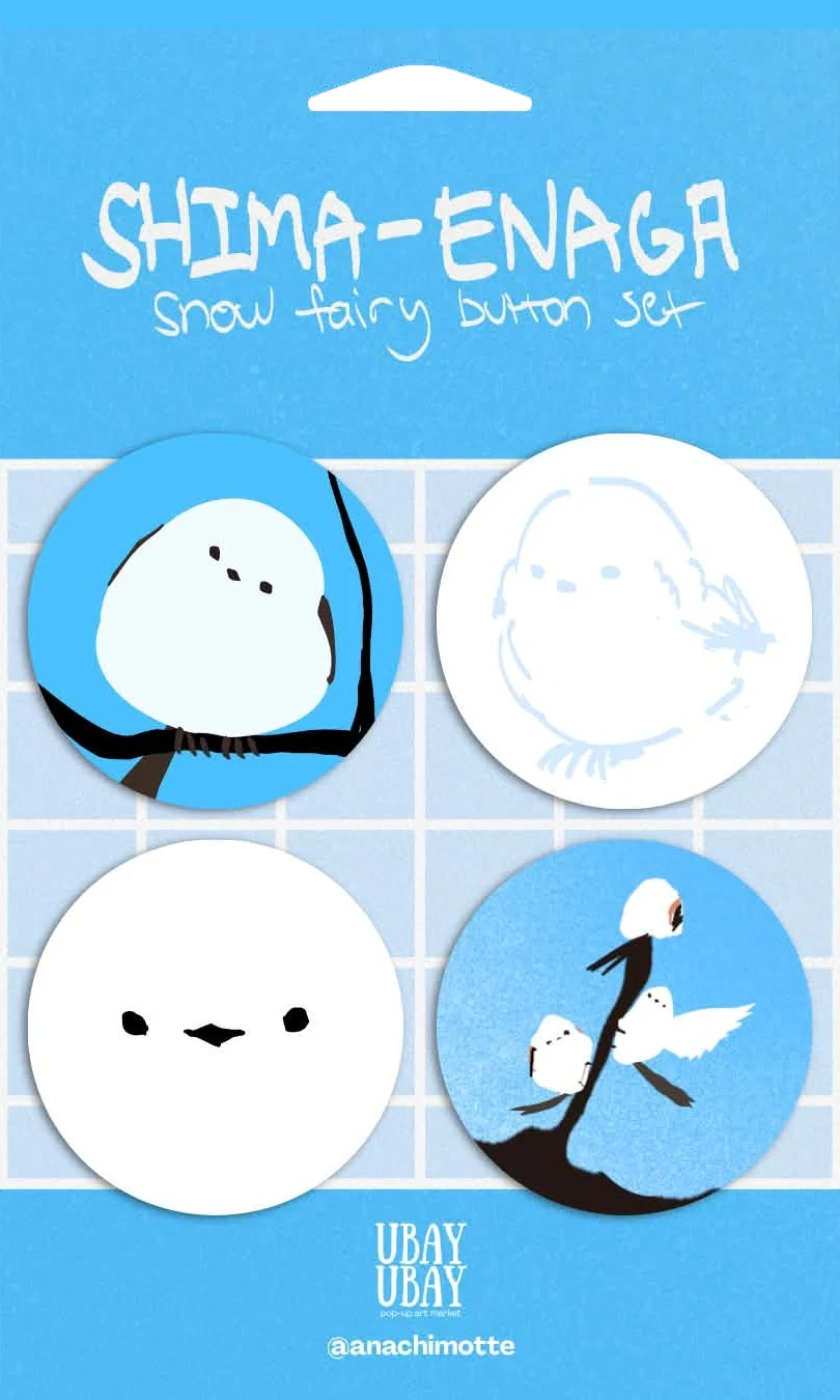 Shima-Enaga snow fairy button set by @anachimotte